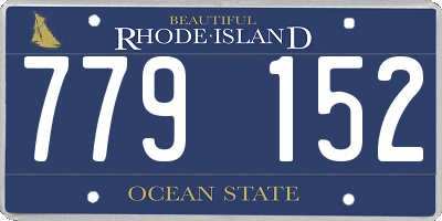 RI license plate 779152