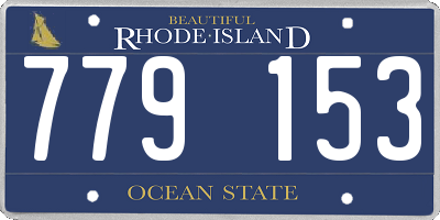 RI license plate 779153