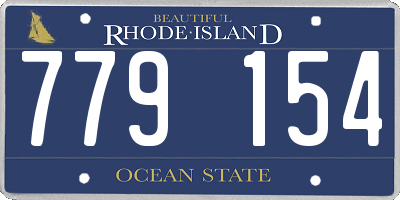 RI license plate 779154