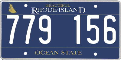 RI license plate 779156