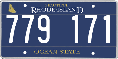 RI license plate 779171