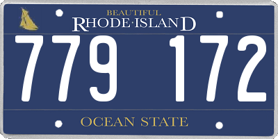 RI license plate 779172