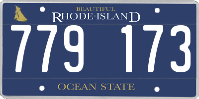 RI license plate 779173