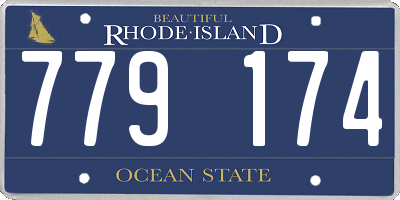 RI license plate 779174