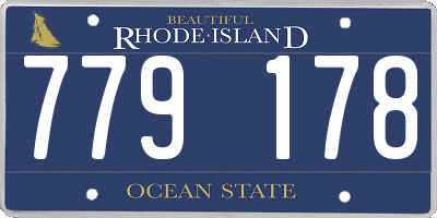 RI license plate 779178