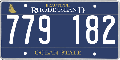 RI license plate 779182
