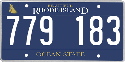 RI license plate 779183