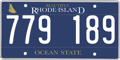 RI license plate 779189