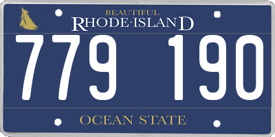 RI license plate 779190
