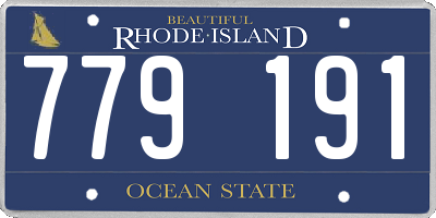 RI license plate 779191