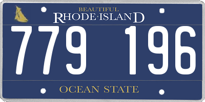 RI license plate 779196
