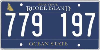 RI license plate 779197