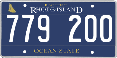 RI license plate 779200
