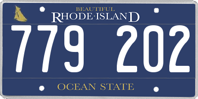 RI license plate 779202