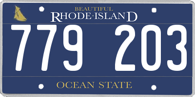 RI license plate 779203