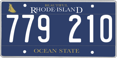 RI license plate 779210