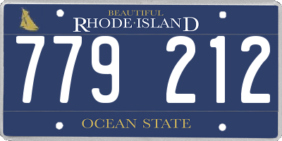 RI license plate 779212