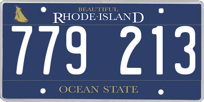 RI license plate 779213