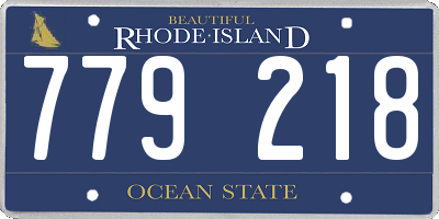 RI license plate 779218