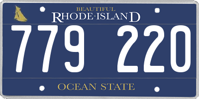 RI license plate 779220