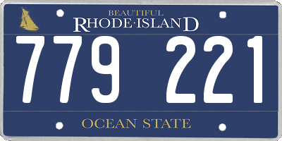 RI license plate 779221