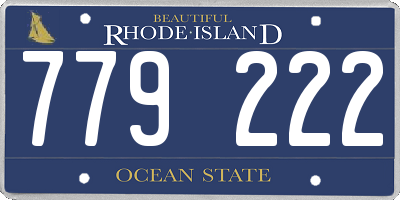 RI license plate 779222