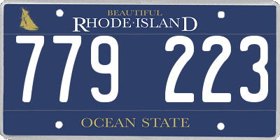 RI license plate 779223