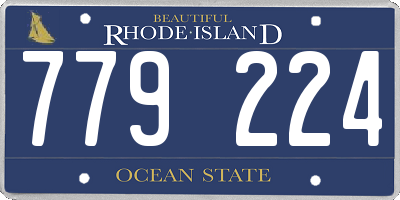 RI license plate 779224