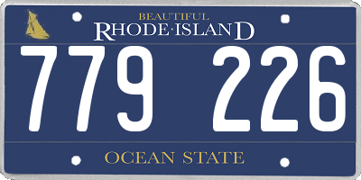 RI license plate 779226