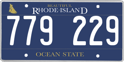 RI license plate 779229
