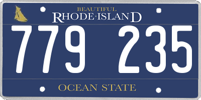 RI license plate 779235