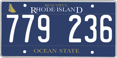 RI license plate 779236