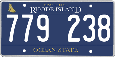 RI license plate 779238