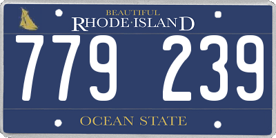 RI license plate 779239