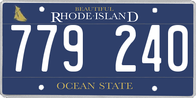 RI license plate 779240