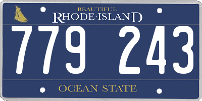 RI license plate 779243