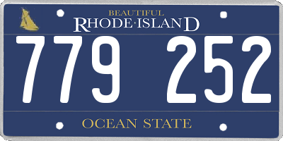 RI license plate 779252