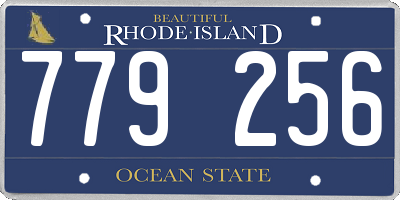 RI license plate 779256