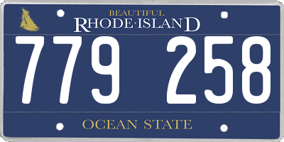 RI license plate 779258