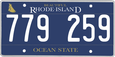 RI license plate 779259