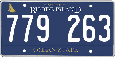 RI license plate 779263