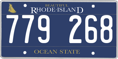 RI license plate 779268