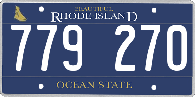 RI license plate 779270