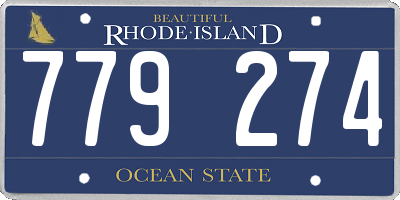 RI license plate 779274