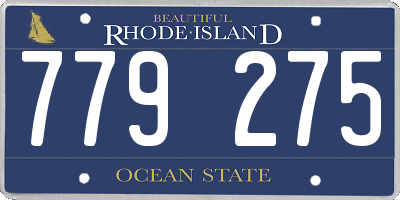 RI license plate 779275