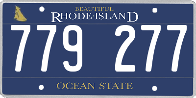 RI license plate 779277