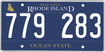 RI license plate 779283