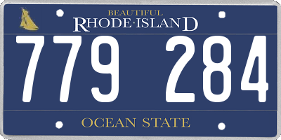 RI license plate 779284