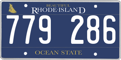 RI license plate 779286