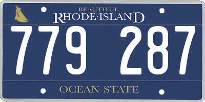 RI license plate 779287